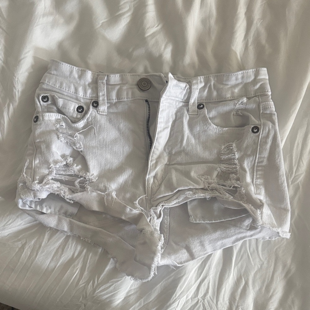 Aeropostale White High-Rise Shorts